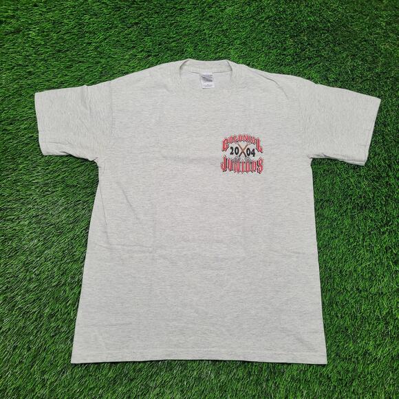 VTG Y2K 2004 Cattle Show Muscle Bull T-Shirt Mens M Weird Cartoon Graphic Tee - Picture 3 of 11